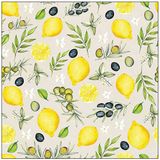 Ambiente Servetten Olijven en Citroenen Print Papier 20 Stuks