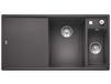 BLANCO AXIA III 6 S-F, SILGRANIT® PuraDur®, felsgrau (felsgrijs), spoelbak met rechterkant, met afvoerbediening, inclusief houten snijplank