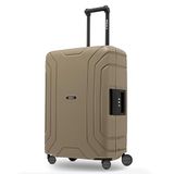 Redolz Essentials 15 4-wiel trolley 65 cm met driepuntsbevestiging - Harde bagage - TSA slot - cool beige