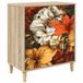vidaXL Ladekast GENNEP Lelieprint 66 x 36,5 x 75 cm Bewerkt hout