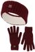 Heatkeeper Dames Winter Thermo Set - Hoofband + Handschoenen - Burgundy - One Size