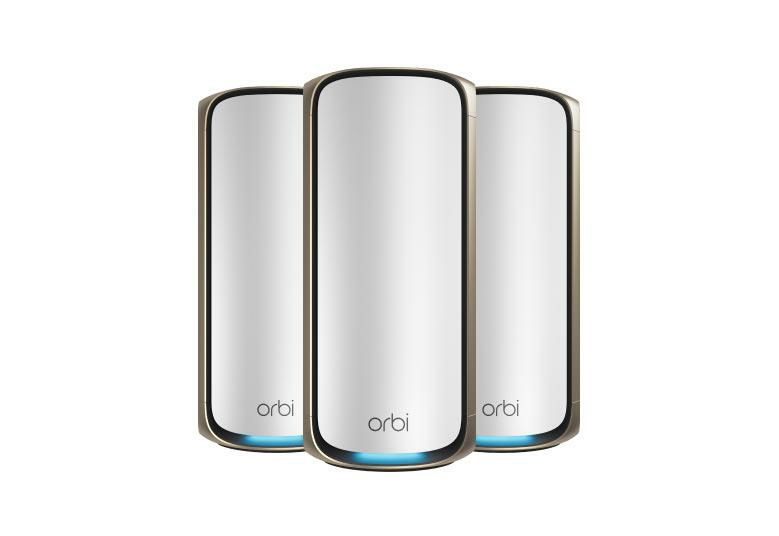 NETGEAR Orbi 970 Series WiFi 7 Mesh WiFi System - 3-Pack - Quad-Band - White