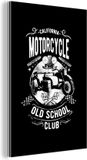 MuchoWow Aluminium Schilderij Industrieel - Retro California Motorcycle Club - 100x150 cm