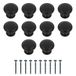 Amig - Pack van 10 Meubelknoppen - Diameter Ø28 mm - Kleur Mat Zwart - Gemaakt van Zamak - Mod. 804