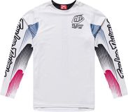 Troy Lee Designs Sprint Pro Turbo Maillot de vélo - Manches longues - Blanc/gris - Taille M