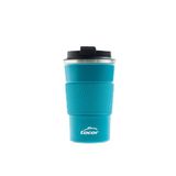 Lacor Ocean 63134 Thermoskan, dubbelwandig, BPA-vrij, 100% luchtdicht, antislip band, ideaal voor warme en koude dranken, roestvrij staal, 350 ml, blauw