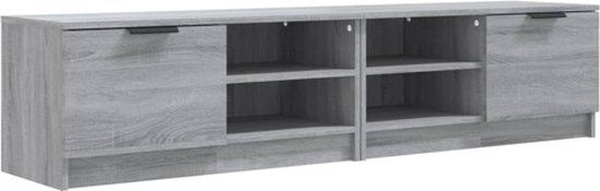 vidaXL Tv-meubelen 2 st 80x35x36,5 cm bewerkt hout grijs sonoma eiken