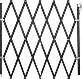 Clôture extensible en bois pour animaux, noir, 0,60–1,10 m