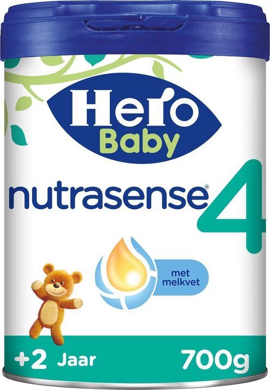 Hero Baby Nutrasense 4 (2+ Jaar) - Flesvoeding - 700gr - Peutermelk - Palmolie Vrij