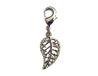 INNSPIRO Mooie bedels metalen hanger, gestanst blad met karabijnhaak, 10 x 19 mm. 25 stuks.