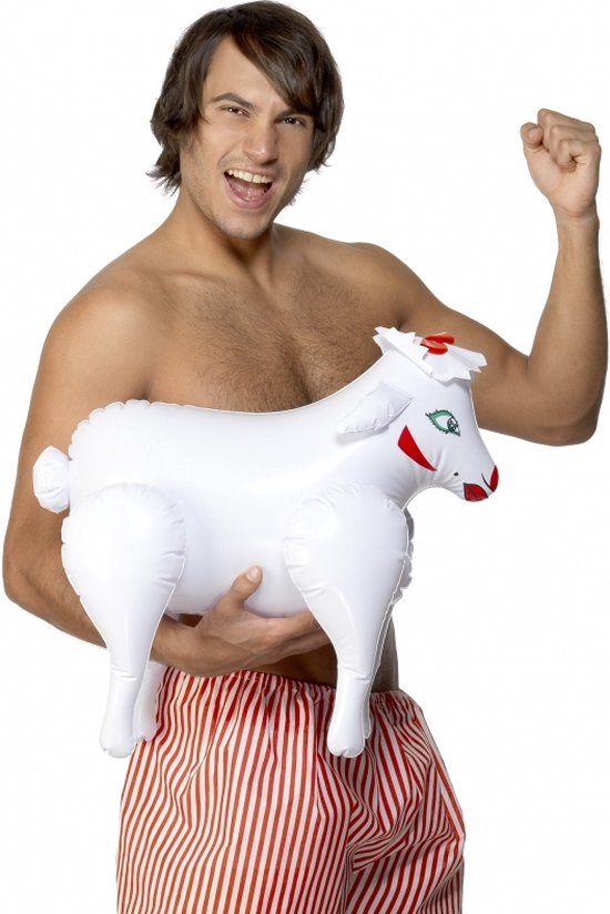 Smiffys Opblaasschaap - Opblaasbaar schaap - Themafeest - Vrijgezellenfeest