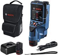 Bosch Professional Muurscanner D-tect 200 C (2x 12V accu, detectie van (niet-)stroomvoerende kabels, metaal, plastic buizen, houten onderconstructies en holtes, L-BOXX) - Amazon Exclusive Set