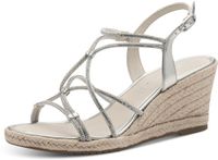 Tamaris - Dames - Plateau sandalen - Sleehak - Metallic - 39