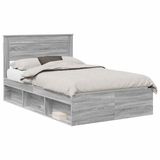 vidaXL Bedframe Sonoma grijs 120 x 200 cm