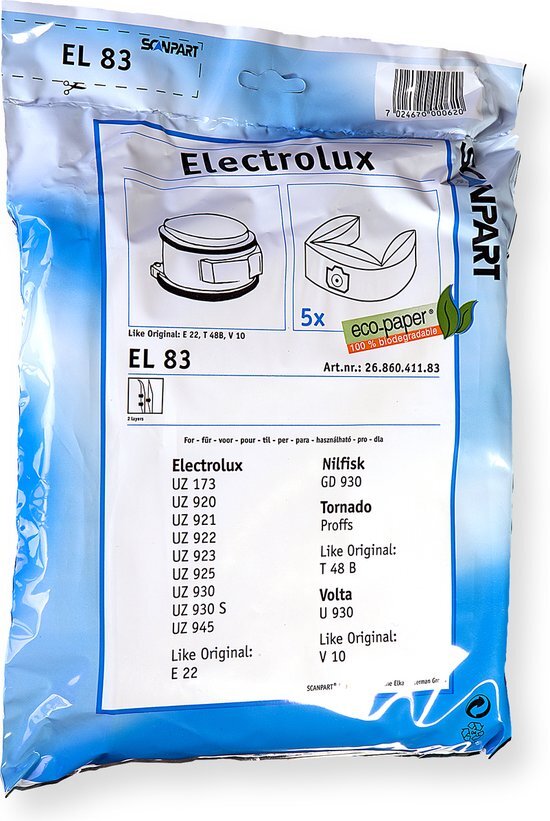 Scanpart EL83 stofzuigerzak voor Electrolux