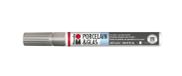 Marabu Porselein & Glasverfstift Zilver 1-2MM