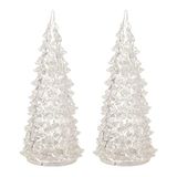 Lemax Crystal Lighted Tree 3 Color Changeable - Medium - Set van 2