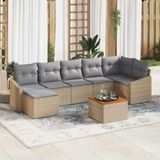 Maison Exclusive - Set van 8 kussens voor tuinbank, beige, van polyrotan