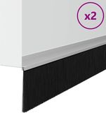 vidaXL - Zelfklevende Deurborstels - 2 stuks - Zilver - 100 cm - Aluminiumlegering