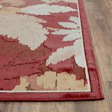 Vloerkleed SaXperH Vloerkleed voor binnen, rechthoekig, geweven, Paradis-collectie, Paradis, Paradis, 79 x 122 cm, rood/meerkleurig, voor woonkamer, slaapkamer of elk ander interieur