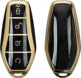 kwmobile autosleutel hoesje zwart geschikt voor BYD Atto 3 / Sealion / Han / Tang / Dolphin / Seal