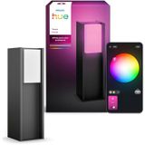 Philips Hue Turaco Antracietgrijs IP44 LED Wandlamp met Verlichting