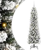 vidaXL Kunstkerstboom Wit 180 cm PVC en Metaal en Plastic