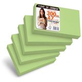 OFITURIA Flashcards A7 lichtgroen glad 300 stuks leerkaarten