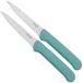 Eden keukenmessen Eden gekartelde groentemesjes, lichtblauw, 9 cm, set van 2
