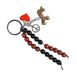 Pracht Creatives Hobby 5936-12035 Harkketting met sleutelhanger voor zelfontwerpen, tijger zwart-donkerrood, knutselset met 20 harkkralen, voor de eerste schooldag voor de suikerkegel
