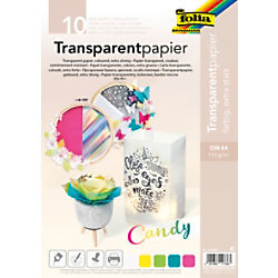 Folia Knutselpapier Folia 87429 Transparant papier Kleurenassortiment