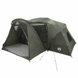 vidaXL - Tente - avec - Tapis de sol - imperméable - 10 personnes - Militaire - Vert