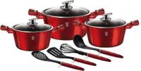 Berlinger Haus pannenset Burgundy aluminium zwart 10 delig - 5999108407727