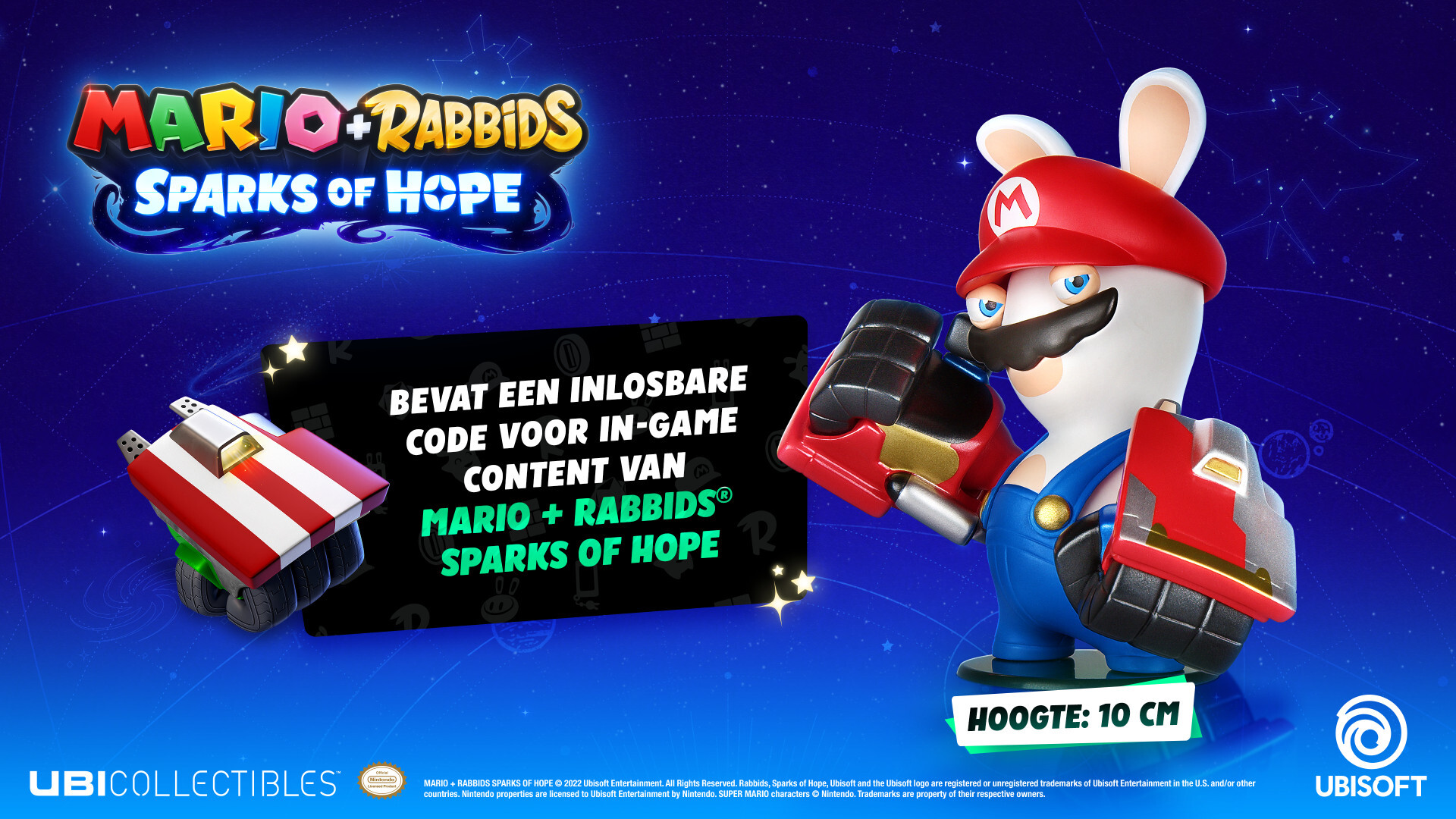 Ubisoft Mario + Rabbids Sparks of Hope Figurine - Rabbid-Mario