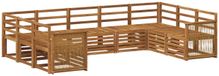 vidaXL Ensemble de canapés d'extérieur 7 pièces Naturel Acacia massif