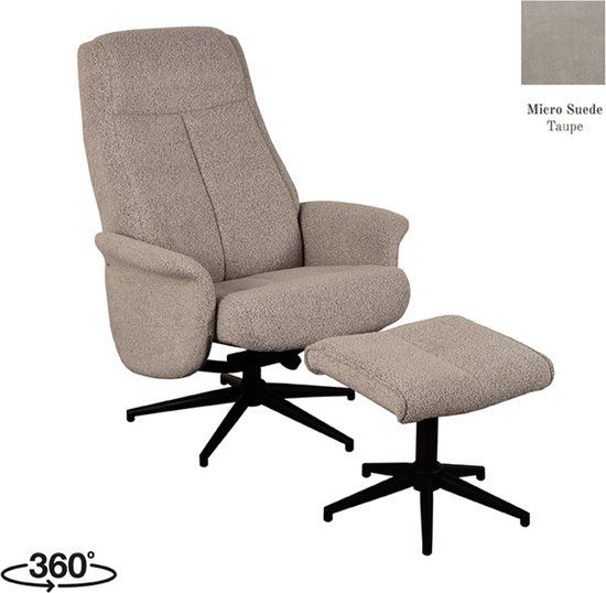 LABEL51 Bergen Fauteuil - Bruin - Kunstleer - Met Armleuning