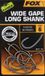 FOX Edges Wide Gape Long Shank - Karperhaak - Maat 4 - Zwart - 10 stuks