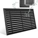 Deurmat buiten 50x80 cm, stevige entreemat met zwart aluminium frame, voetmat met borstelstructuur van polypropyleenvezels, duurzame buitenmat voor voordeur, terras of camping