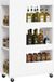 Merkloos / Sans marque Relaxdays Keukentrolley op wieltjes - 85 x 18 x 60 cm - houtlook - wit