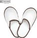 The One Towelling Pantoffels - 42/44 - Badstofslippers - 400 gr/m² - 100% Gekamd katoen - Taupe/Wit