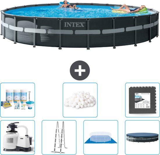 Intex Rond Ultra XTR Frame Zwembad - 732 x 132 cm - Grijs