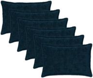 vidaXL Kussensloop 6 stuks Marineblauw 50 x 75 cm