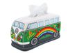 BRISA VW Collection Volkswagen T1 Bus Transporter Neopreen Tissue Box Houder- Peace/Groen
