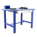 Simon Rack Sterke Werkbank met Lade, 830x1200x730 mm, 600 kg Draagvermogen, Metalen Frame en Houten Werkblad, Ideaal voor Garage en Werkplaats, Blauw – BT0