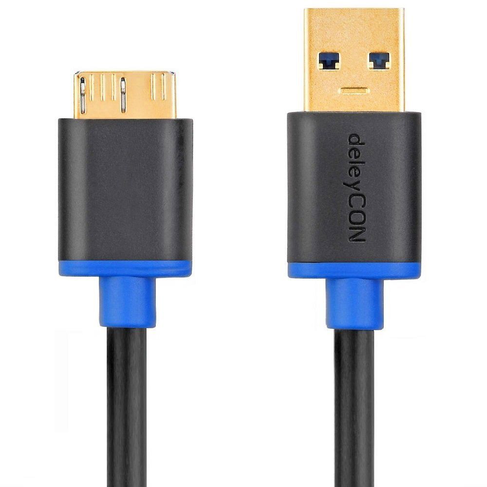 deleyCON MK756 USB-kabel - 0,5 m - Zwart