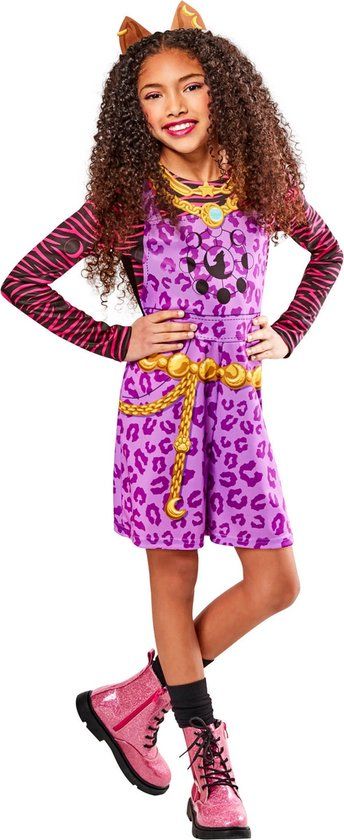 Rubies Clawdeen Classic Kostuum Meisjes - Maat M (134-140) - Paars