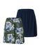 VILA Rok crème / donkerblauw / groen / donkergroen
