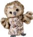 Heunec Pluche bruine uil handpop knuffel 31 cm