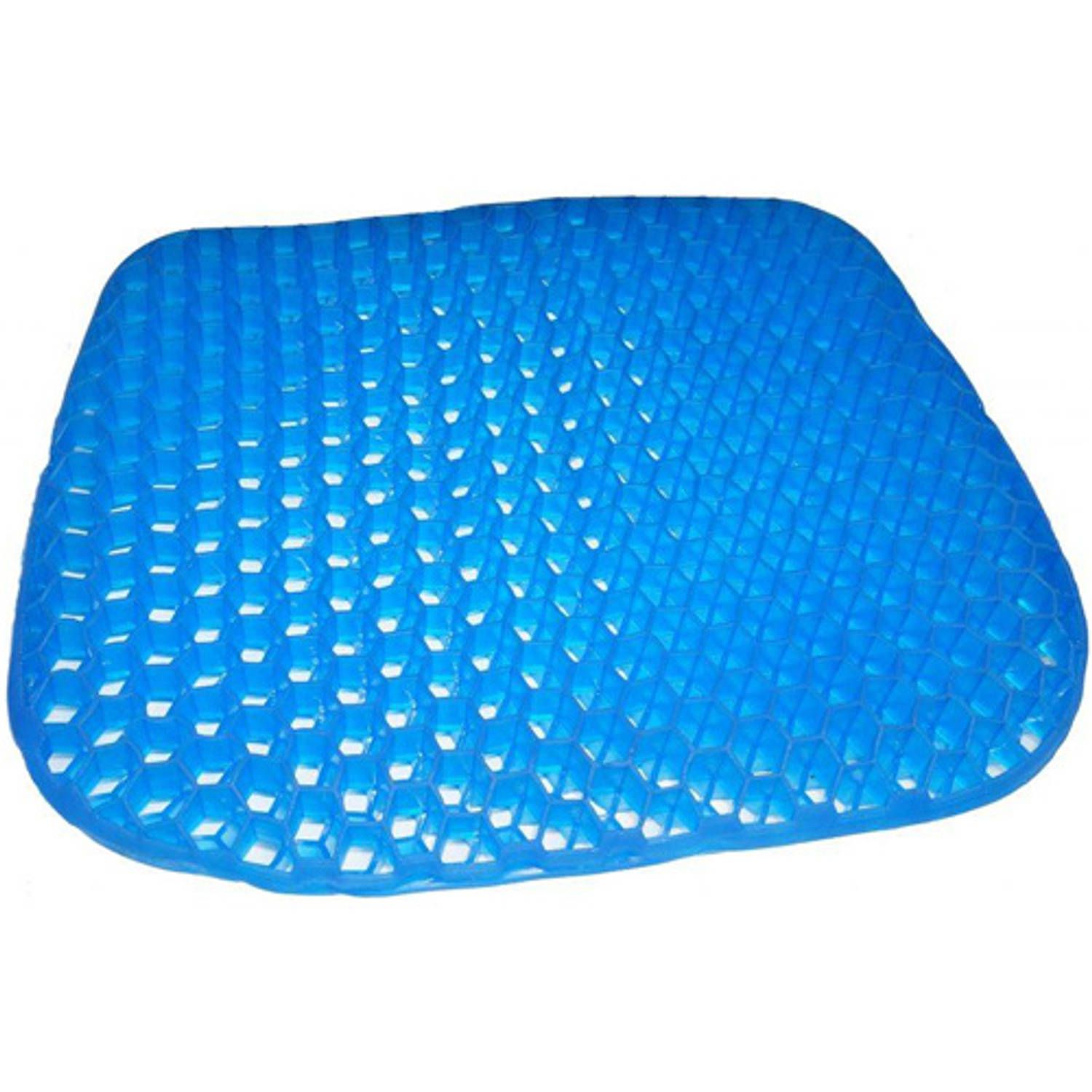MESA LIVING Comfort Gel Pillow Seat Blauw - zitkussen - honingraatstructuur