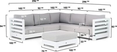 Santika Furniture Santika Phantom hoek loungeset 6-delig